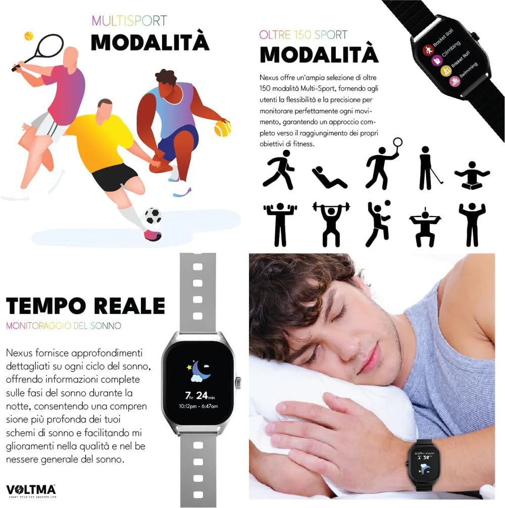 Voltma Nexus reloj inteligente negro