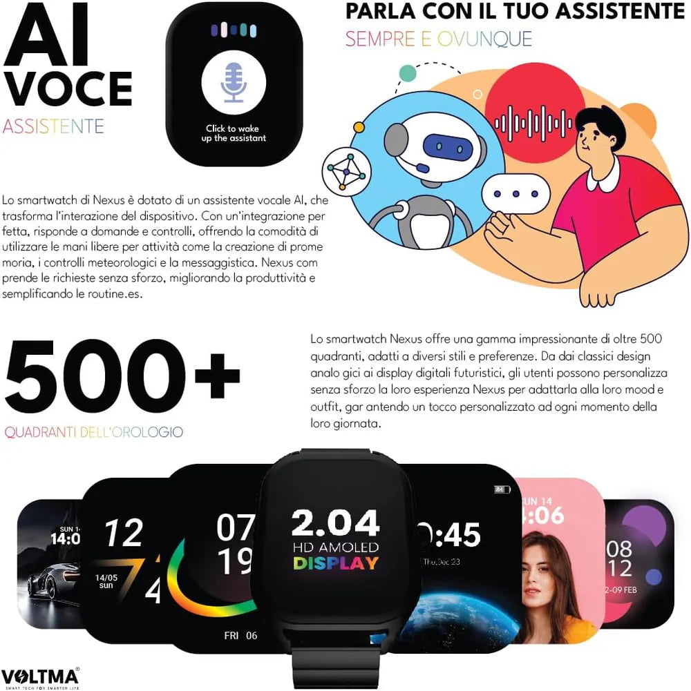 Voltma Nexus reloj inteligente negro